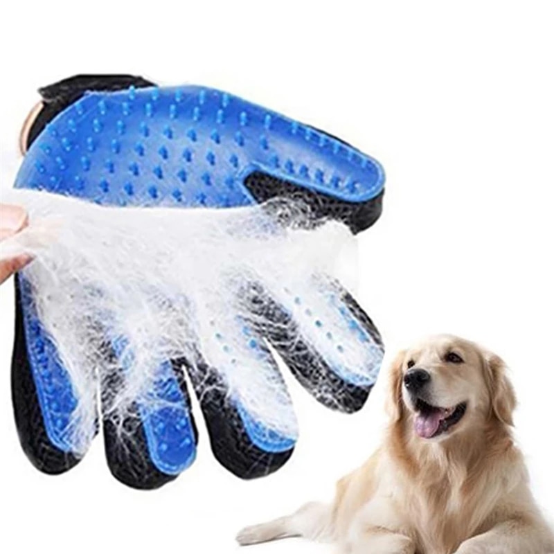 Pet Dog Grooming Glove Silicone Cats Brush Comb Deshedding Hair Gloves Dogs Bath Cleaning Supplies Animal Combs Massage Gloves