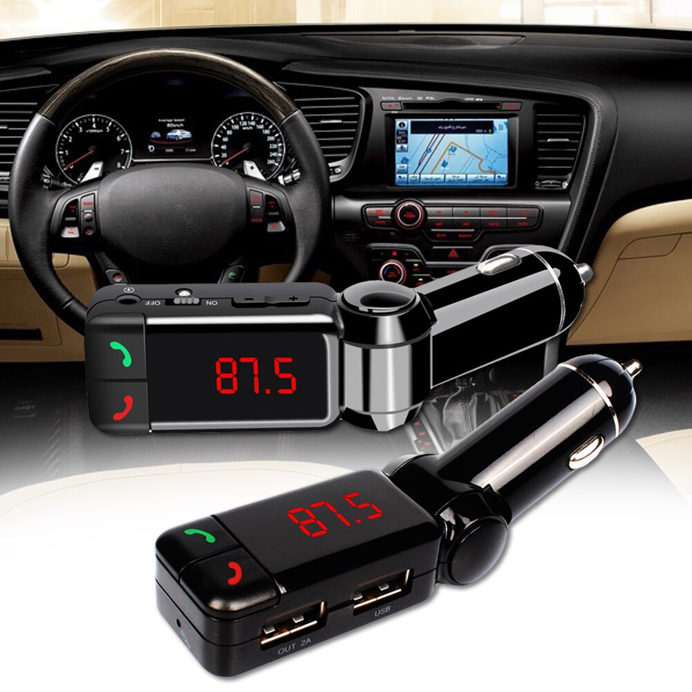 Bluetooth Wireless Car kit Handfree LCD FM Transmitter Dual USB car auto Charger Mp3 Player AUX USB SD Charger FM Modulator