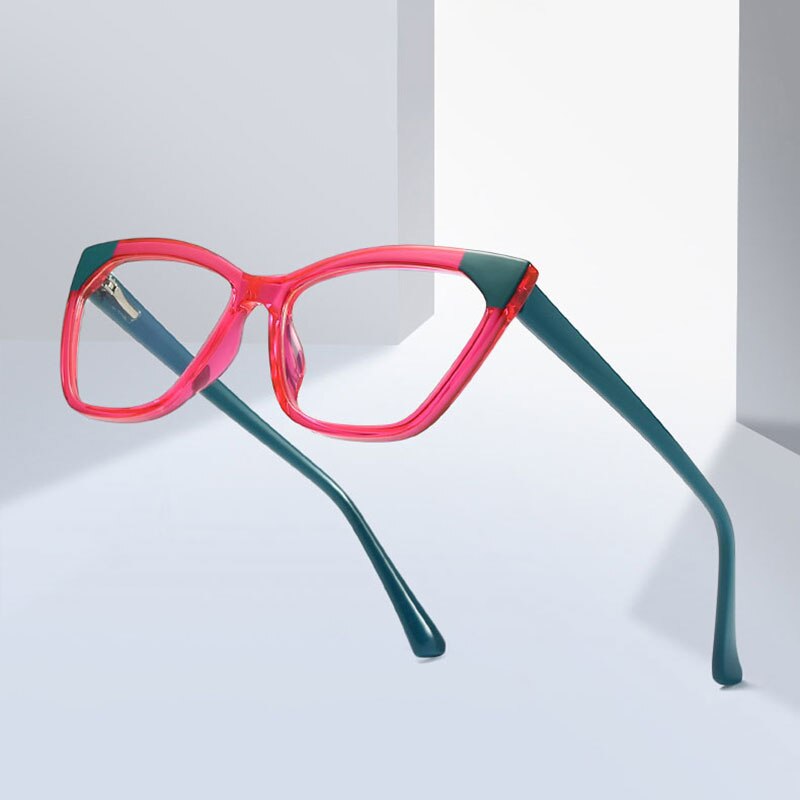 Okulary optyczne rama dla mężczyzn i kobiet okulary korekcyjne z pełnym obrzeżem plastikowe kobiety moda kolorowe okulary kobiecy styl