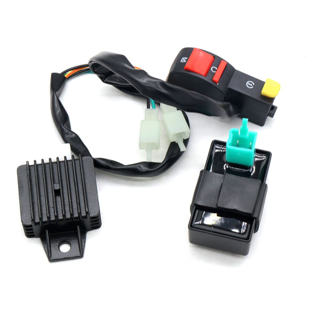 Motorcycle CDI Wiring Harness Loom Solenoid Ignition Coil Rectifier spark plug for 50cc 90cc 110cc 125cc PIT Quad Dirt Bike ATV