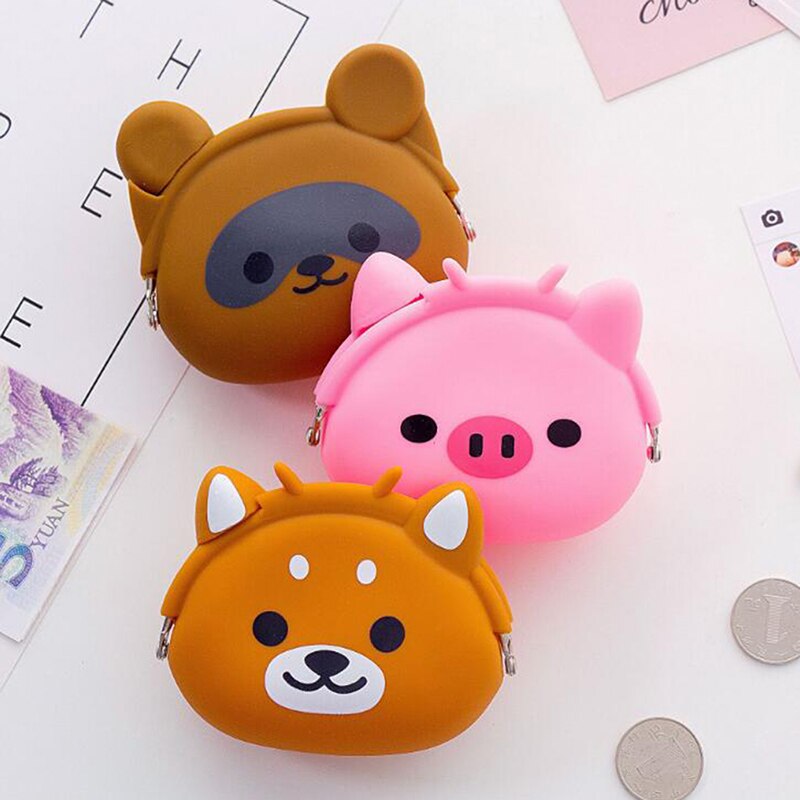 Meisjes Mini Siliconen Portemonnee Dieren Kleine Verandering Portemonnee Portemonnee Vrouwen Sleutel Portemonnee Tas Voor Kinderen Kids