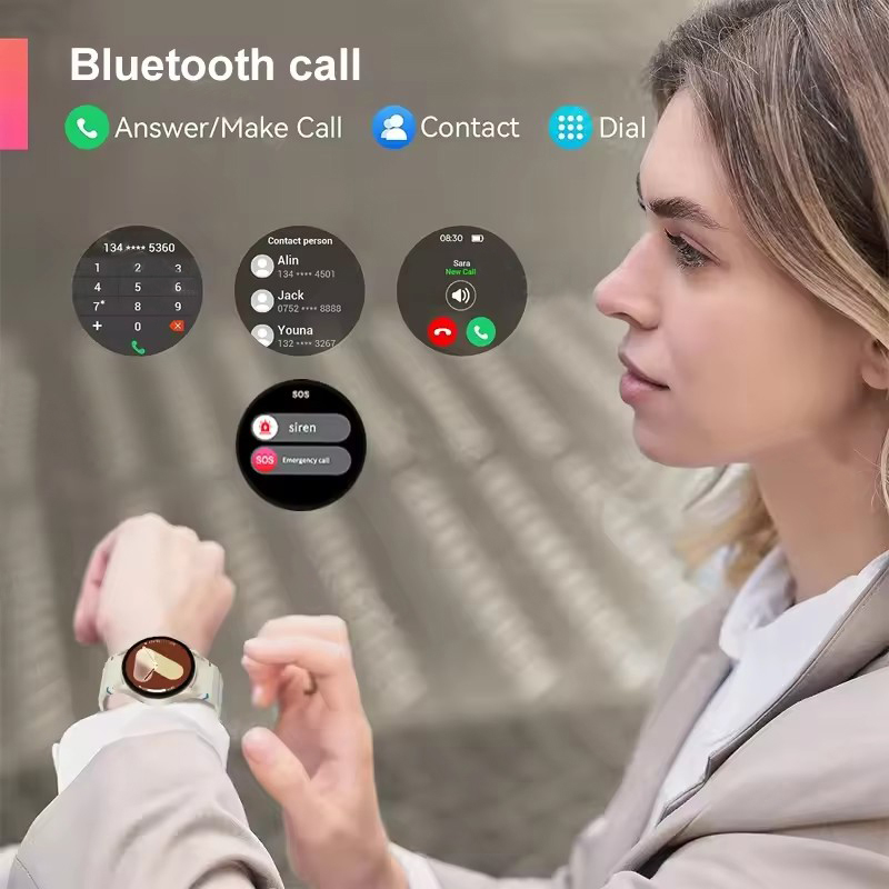 Novo relógio 7 bifosensor de tela ultrapequena para atingir monitoramento de saúde preciso smartwatch gps de dupla frequência para ios androide