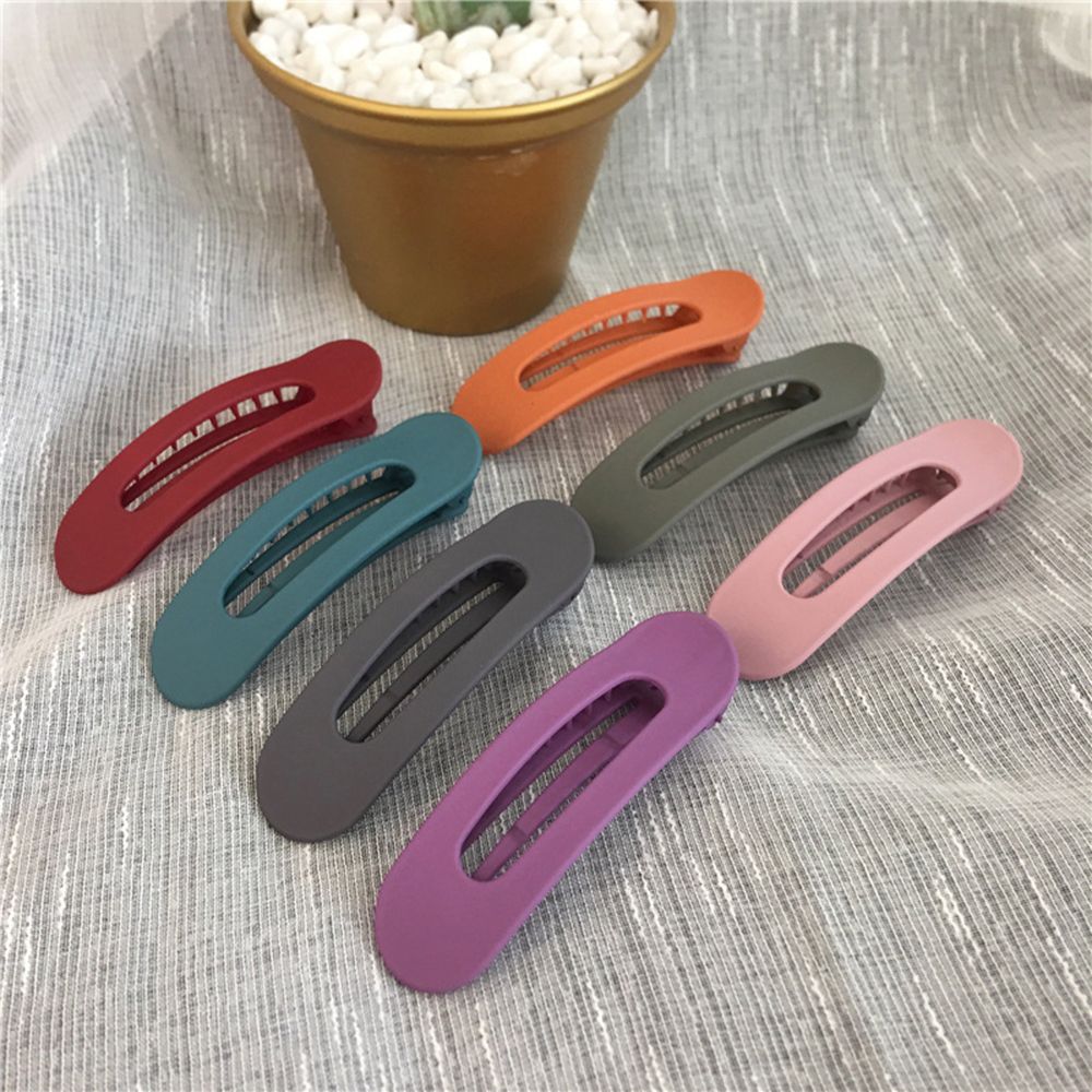Pinzas grandes para cabello para mujer, horquillas de acrílico de estilo japonés, accesorios para el cabello, Color sólido