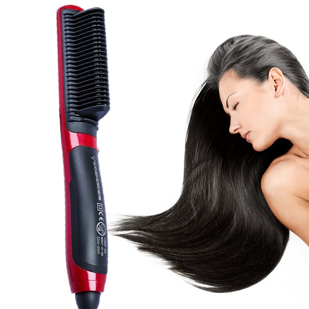 Rechte Elektrische Stijltang Stoom Kam Baard Stijltang Styler Borstel Haar Styling Tools Voor Vrouwen