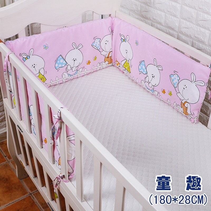1 pc bomuld baby seng kofanger værelse indretning tegneserie mønster krybbe kofanger nyfødte krybbe beskytter spædbarn barneseng sikkerhedsskinner til børneværelse: Tong qu