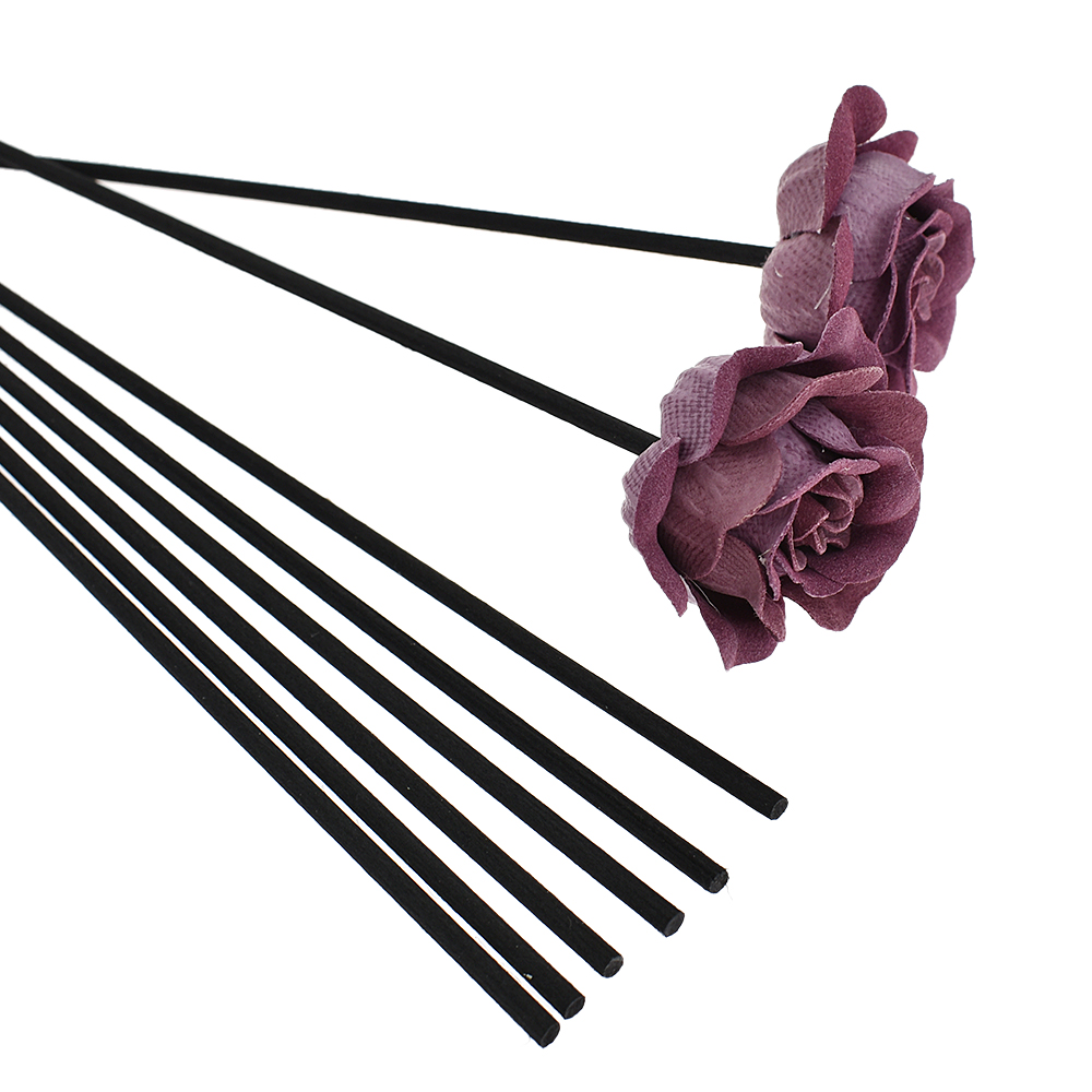 6 stk. /8 stk. /9 stk. kunstige blomster rattan rør duft aroma diffuser refill stick gør-det-selv blomster: Mørkegrå