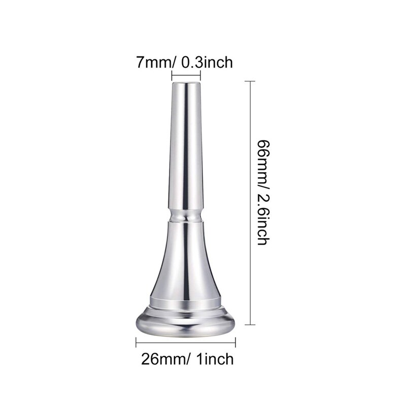 Trompet Mondstuk 7C 5C 3C Grootte Professionele Legering Muzikale Koperblazers Accessoires Beginner Sporter Onderdelen (Color : Silver 5C, Size : A Trompet Mondstuk 7C 5C 3C Grootte Professionele Legering Muzikale Koperblazers Accessoires Beginner Sporter Onderdelen (Color : Silver 5C, Size : A