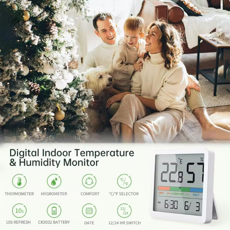 Digital Home Indoor Temperature Humidity Meter LCD Digital Thermometer Hygrometer Sensor Gauge Weather Station