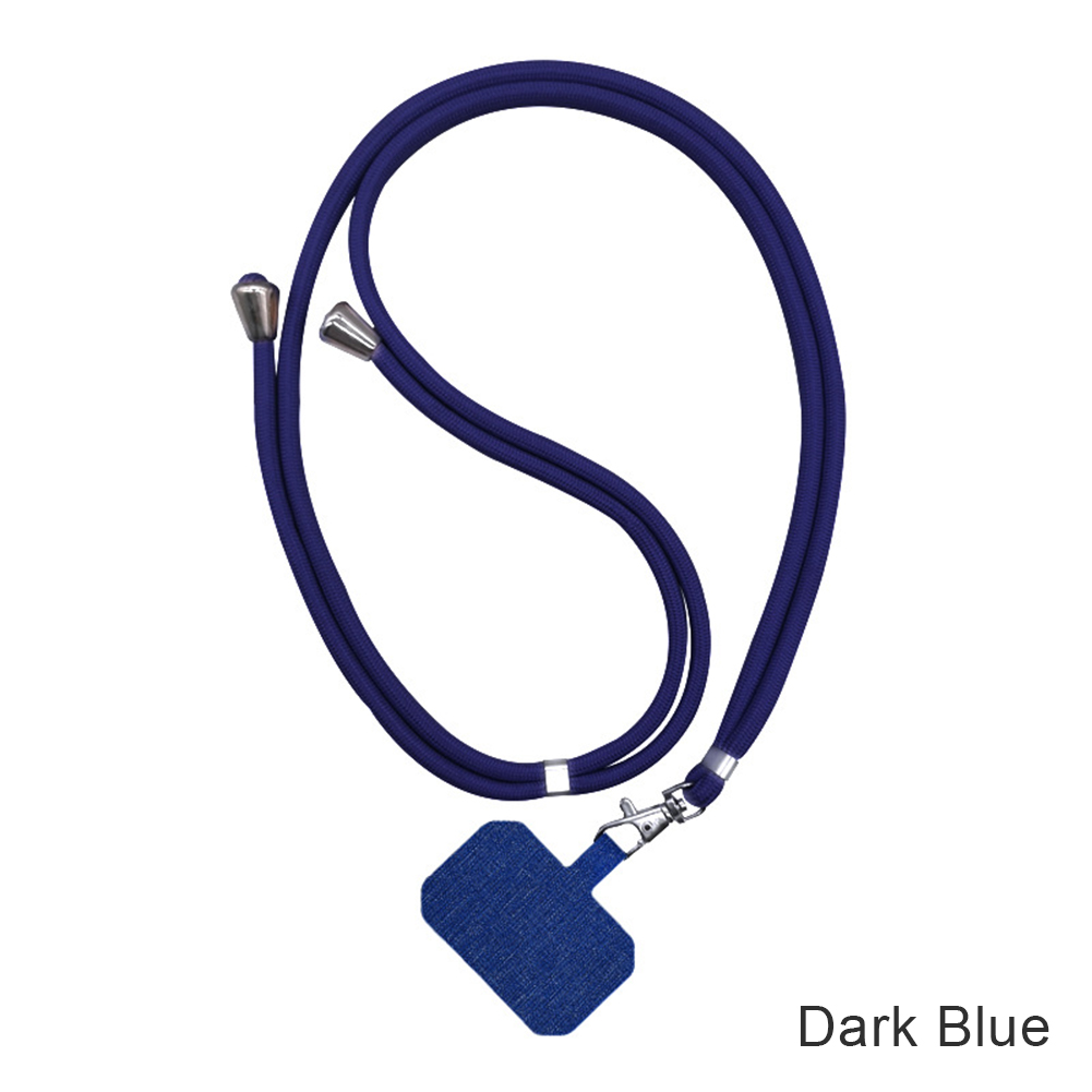 Universele Intrekbare Crossbody Patch Telefoon Lanyards 9 Kleuren Zachte Touw Mobiele Telefoon Strap Lanyard Voor Mobiele Telefoon Opknoping Koord: Dark Blue