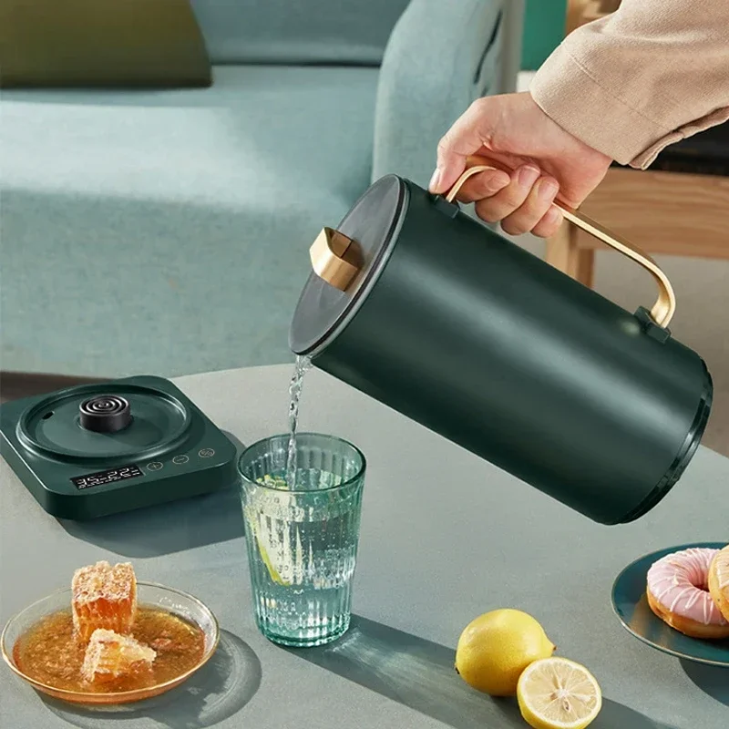 1.35L Household Electric Kettle Thermostatic Pot Portable Water Boiler Tea Maker Heat Preservation High Borosilicate Glass