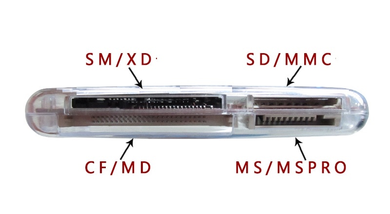 USB2.0 Multifunction card reader SD MMC XD SM MS CF MD Memory card reader Multi in one Compact Flash Card reader