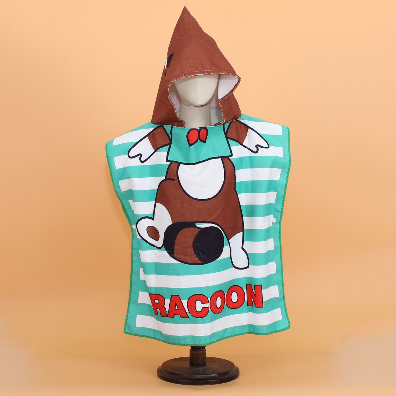 Poncho para niños y bebés, albornoz con capucha, Toalla de baño con capucha, toallas de baño de playa, Toalla de baño de secado rápido,: 17