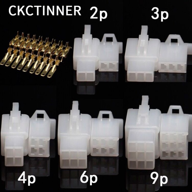 Automotive Elektrisk Stik 2.8mm - 10 Sæt Hun & Han Kabel Terminal Stik Kit
