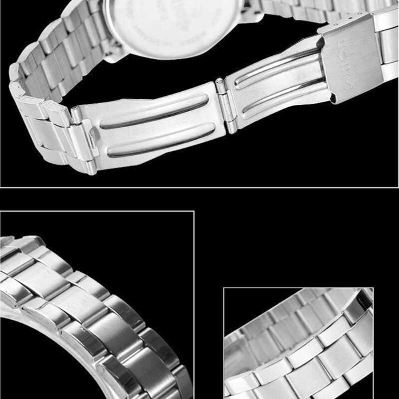 Paar horloges man vrouw quartz horloge eenvoudig ultradunne liefhebbers horloges roestvrijstalen band klok wilon 906