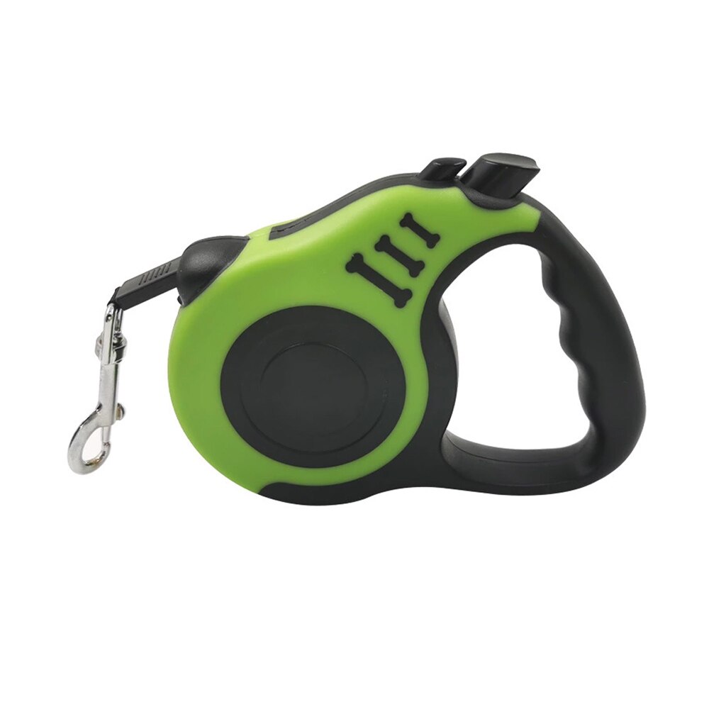 5/3M dauerhaft Hund Leine Automatische Versenkbare Nylon Katze Blei Verlängerung Welpen gehen Laufen Blei Roulette Für Hunde Haustier Liefert: Grün / 5m