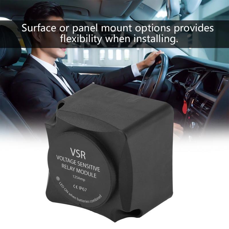Voltage Sensitive Relay (VSR) Automatic Charging Relay 125A Dual Battery Isolator (VSR) Car Accessories