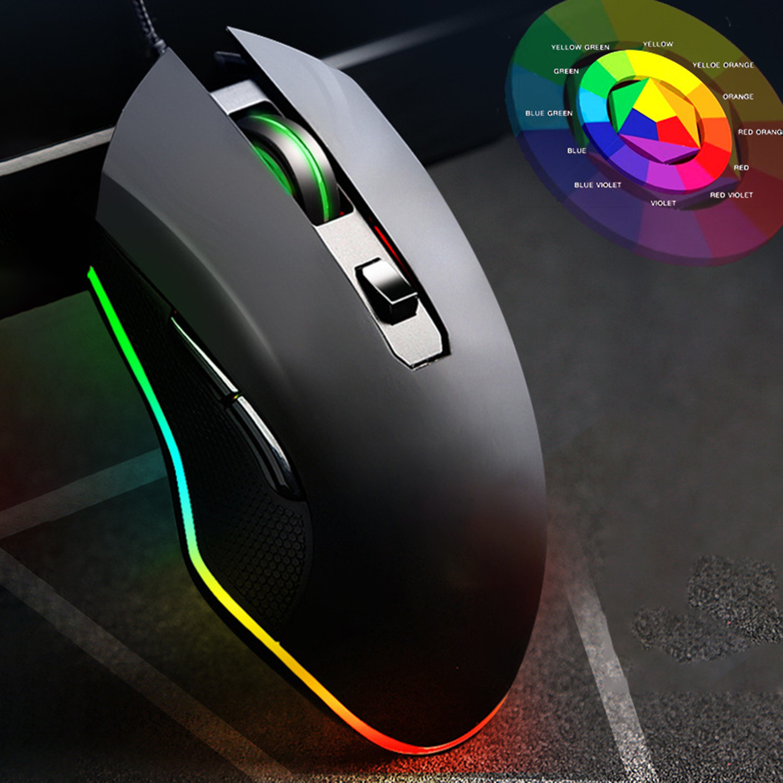 T1 Keyboard Mouse Combos Ergonomic Multicolor Backlight One-Handed Game Keyboard Mouse Set For Home Gamer Gaming Kit