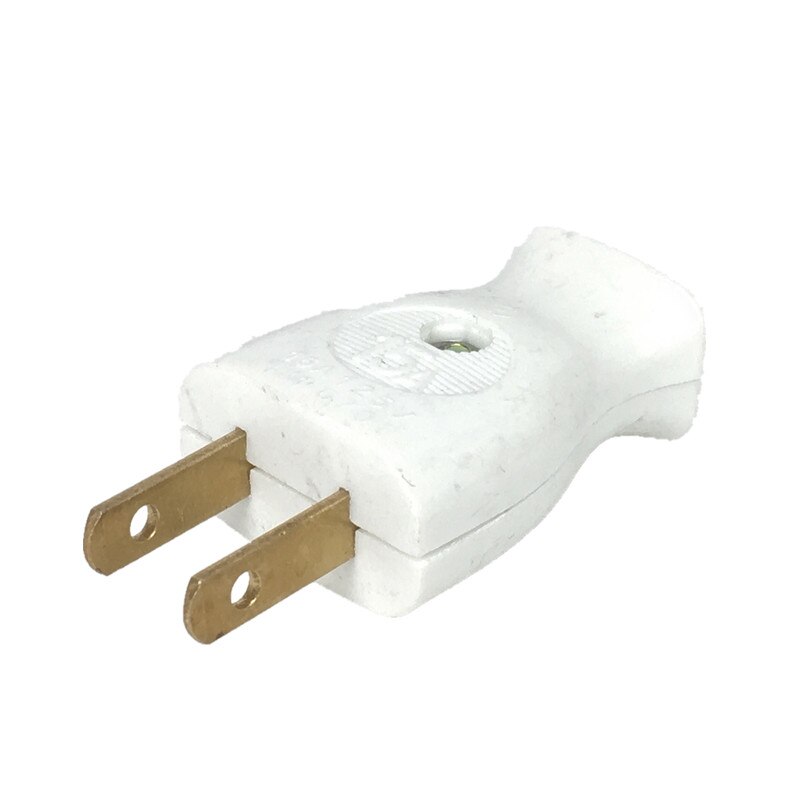 America 2 Pole 15A Male US Wiring Plug Adapter Female Socket Type A Power Strip Connector Japan Rewirable Cable Convert Plug: White Male
