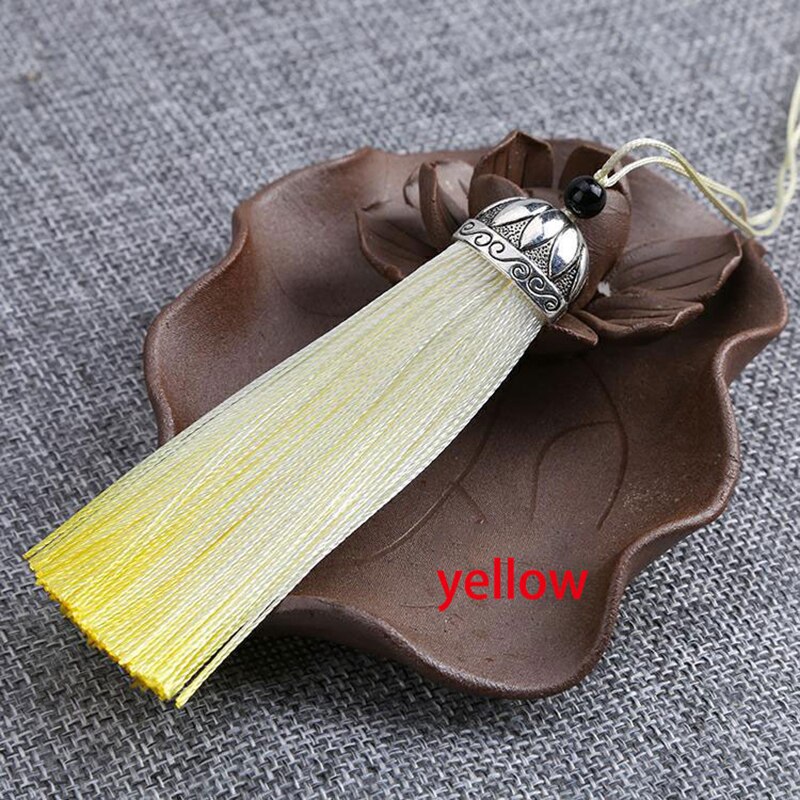 12pcs/lot 8cm Gradient color tassels silk fringe sewing bangs tassel trim decorative key tassels for curtains home decoration