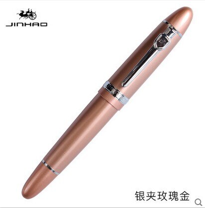 JINHAO 159 18KGP 0.7mm MEDIUM BROAD NIB FOUNTAIN PEN free with a black pen pouch 8 COLORS FOR CHOOSE metal ink pen: WW