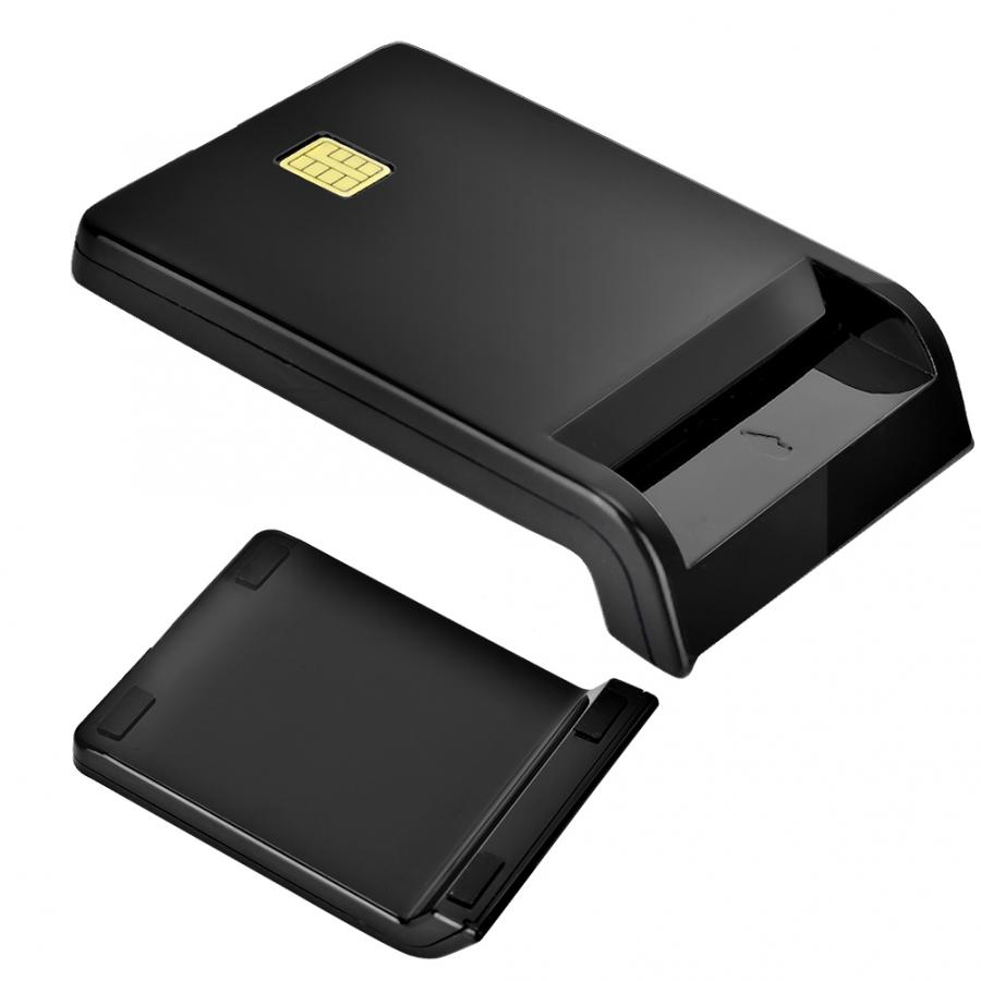 Smartcardlezer sim/geldautomaat/ic/id bankkaart smartcardlezer usb-adapter zwarte simkaartlezer