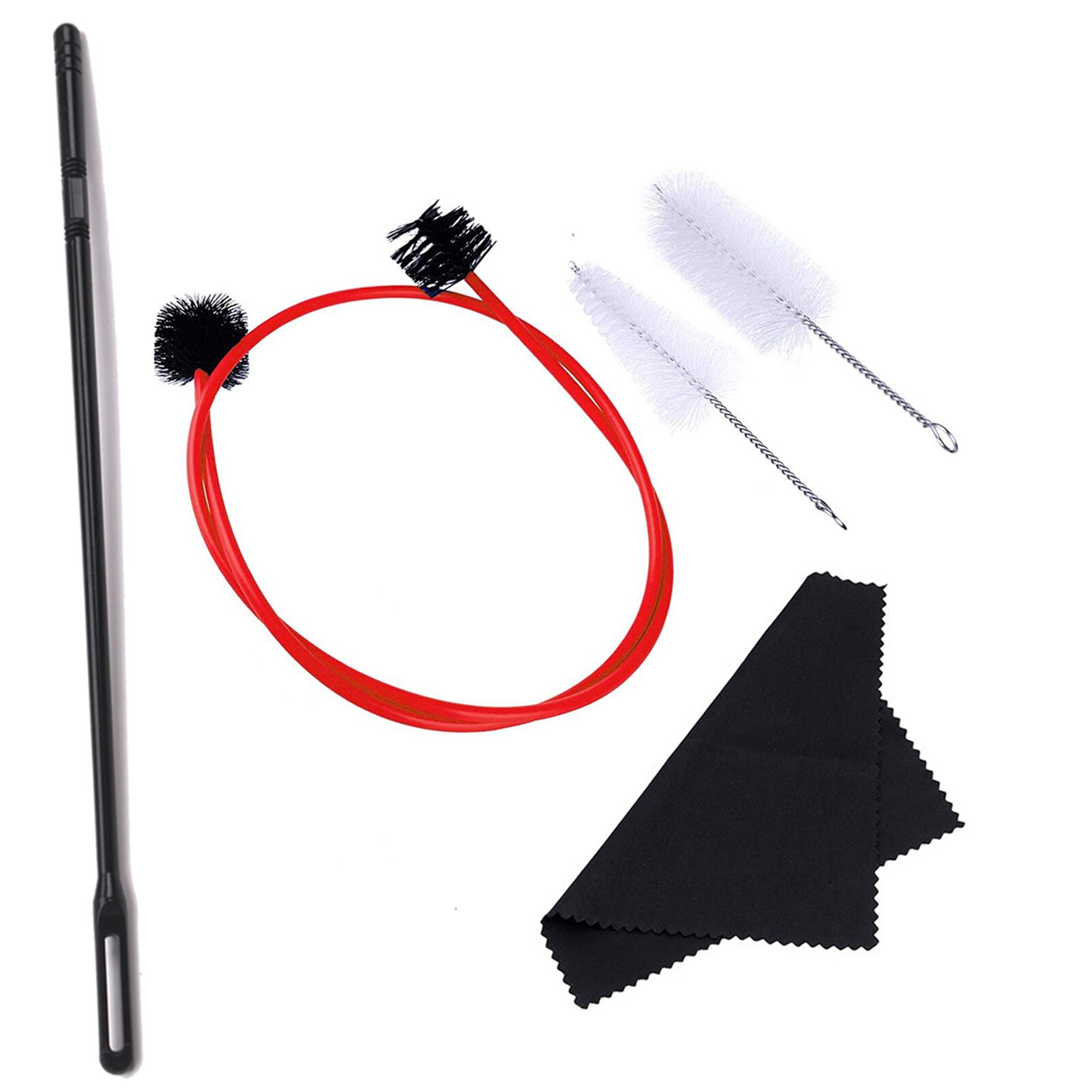 Trumpet Maintenance Cleaning Care Kit Set Including Mouthpiece Brush Valve Brush Flexible Snake Brush Cleaning Cloth