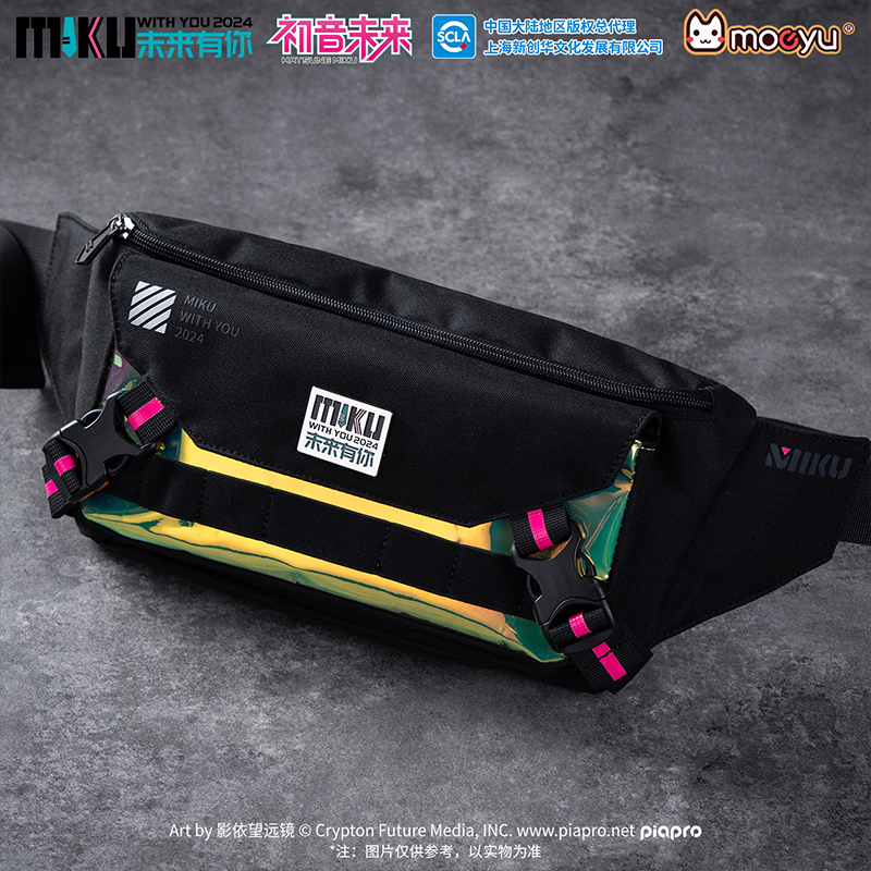 Moeyu Men Shoulder Bag Miku Crossbody Chest Women's bag Pouch Breast Package Anime Vocaloid Cosplay Casual Handbag