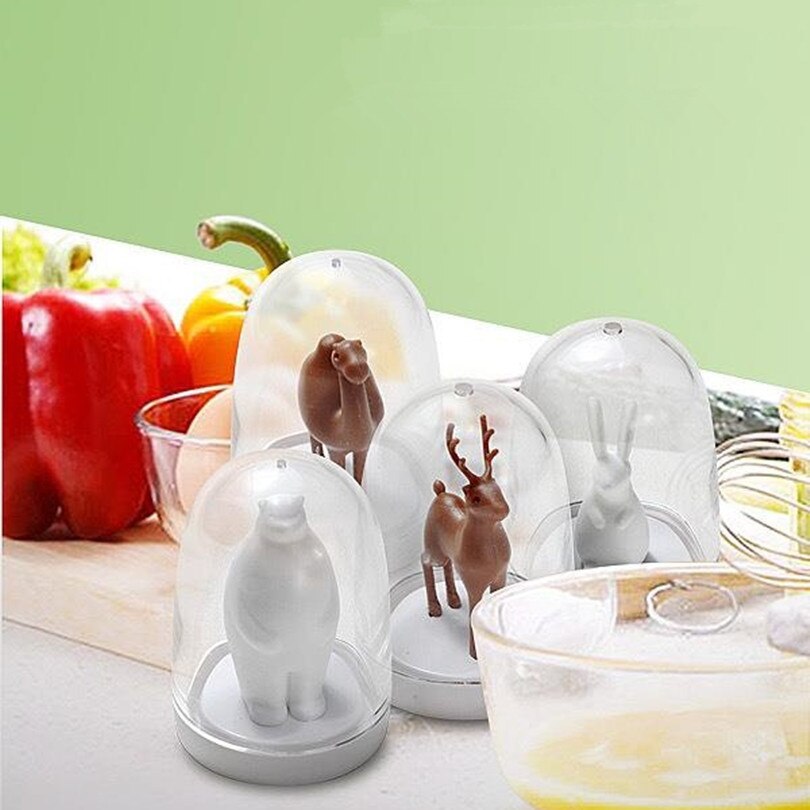 4 st/set fyra säsonger djurläge plast kryddburk set kök krydda låda krylkryddor salt förvaringsbox