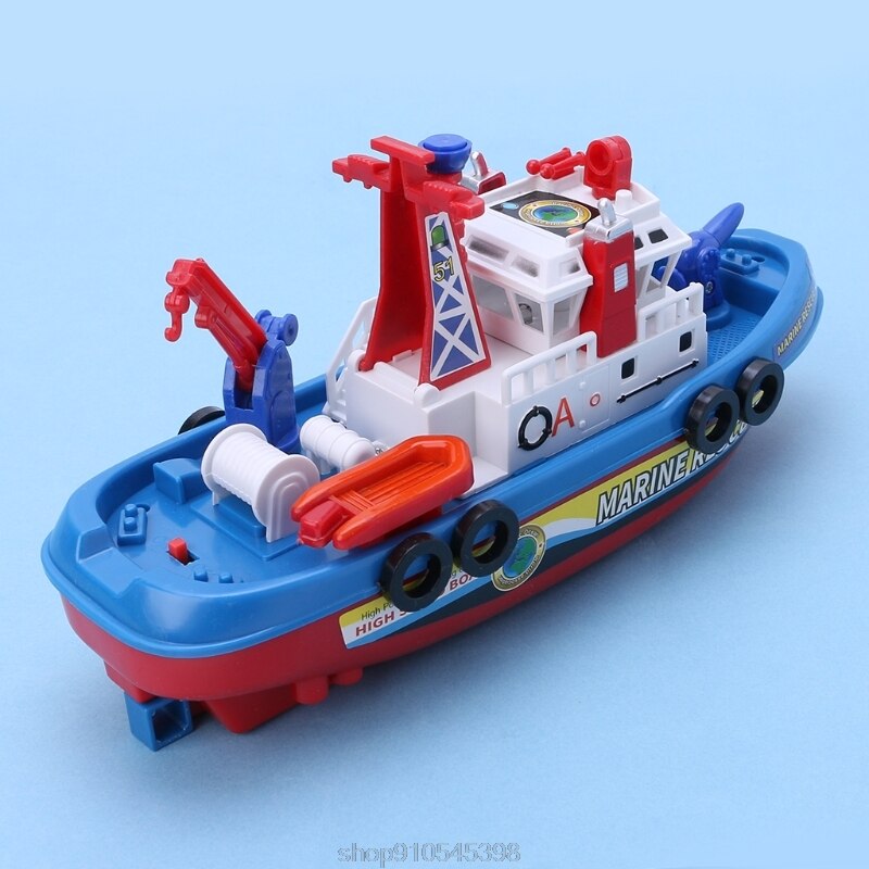 Fast Speed Music Light Electric Marine Rescue Fire Fighting Boat Toy for Kids N12 20