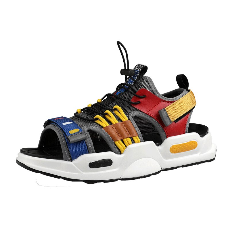 Sandales fantaisie à plateforme pour homme, chaussures d'été confortables à semelles en pu, antidérapantes, style gladiateur