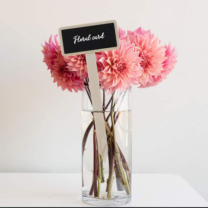 Mini Blackboard, Wooden Chalkboard Plant Labels Markers For Flower Pot Seed Potted Herbs Vegetables 10Pcs HTML