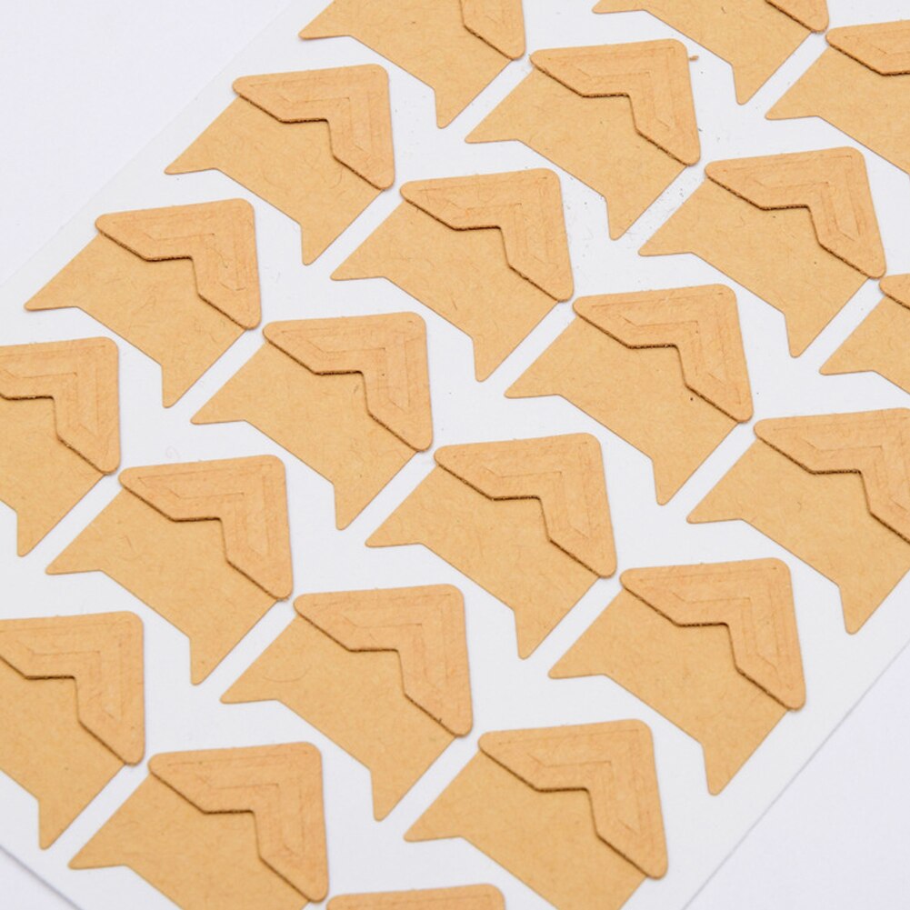 5 feuilles d&#39;autocollants coins de Photo, papier auto-adhésif, pour montage de Photo, pour Scrapbooking, Album