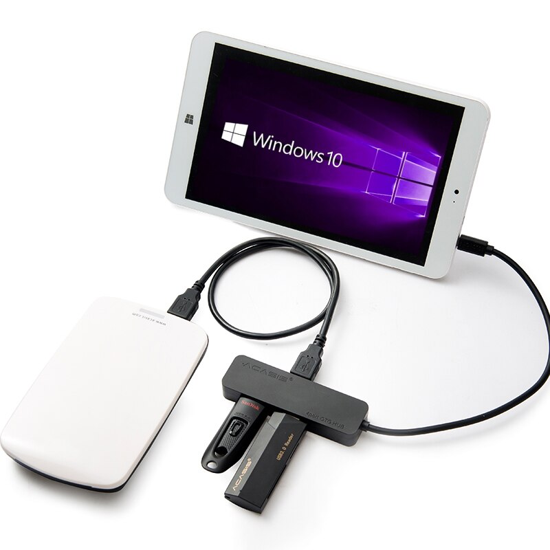 Acasis H032 4 Ports Otg Micro-Usb Hub Usb2.0 Adapter 1.5A Charging Cable Charging Power Transmisson Cable Splitter