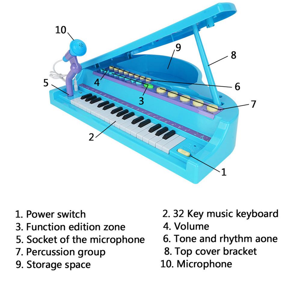 Kinderen Piano 32-Key Elektronisch Orgel Multifunctionele Kinderen Vroege Onderwijs Elektronische Orgel Muziek Speelgoed