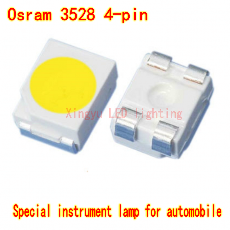 Osram lámpara LED cuenta 3528 parche 4 pines blanco rojo amarillo verde azul luz brillante 1210 lámpara de panel de instrumentos de automóvil importada