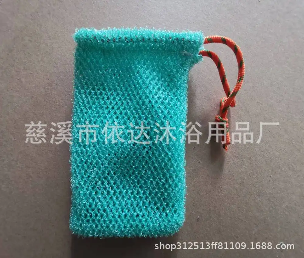 Bolsa protectora de jabón de nailon grueso, barra de bolsa, bolsas de jabón de espuma de burbujas abundantes, bolsas de malla de jabón exfoliantes para ducha, soporte para jabones de bolsillo: Plata