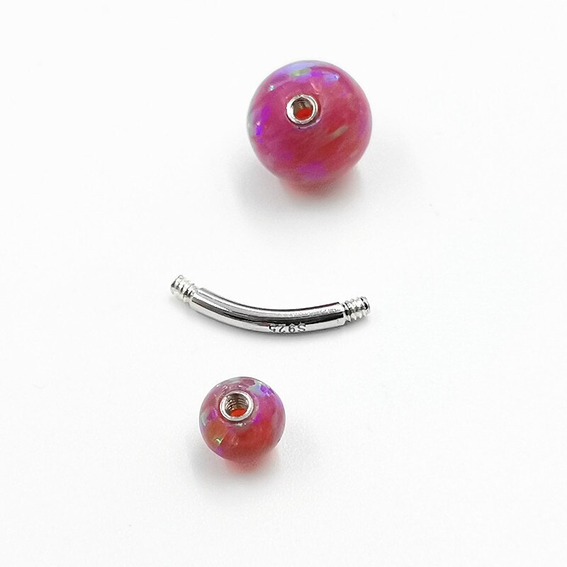 925 Sterling Zilver Belly Button Ring Opaal Navel Piercing Sexy Piercing Lichaam Sieraden Ronde Body Ring Sieraden