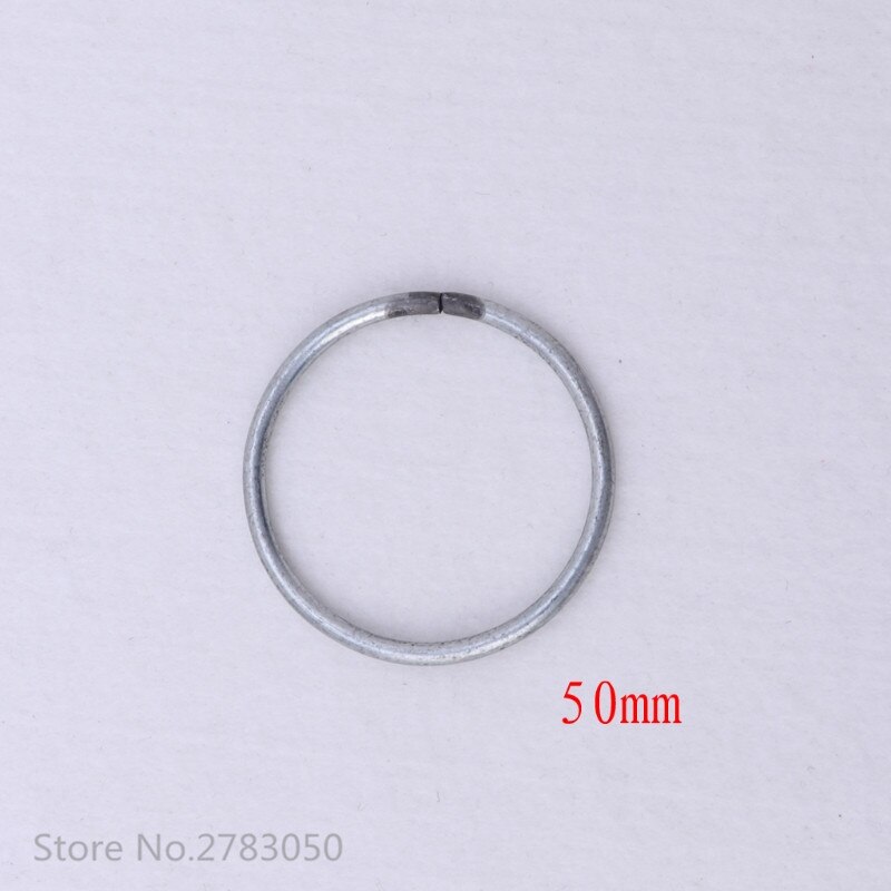 30-160mm 17 Size Ronde Metalen Hoop Zilver Dreamcatcher Ring Wandkleden Macrame Ambachten Thuis DIY Decor Droom catcher Accessoire: 50mm