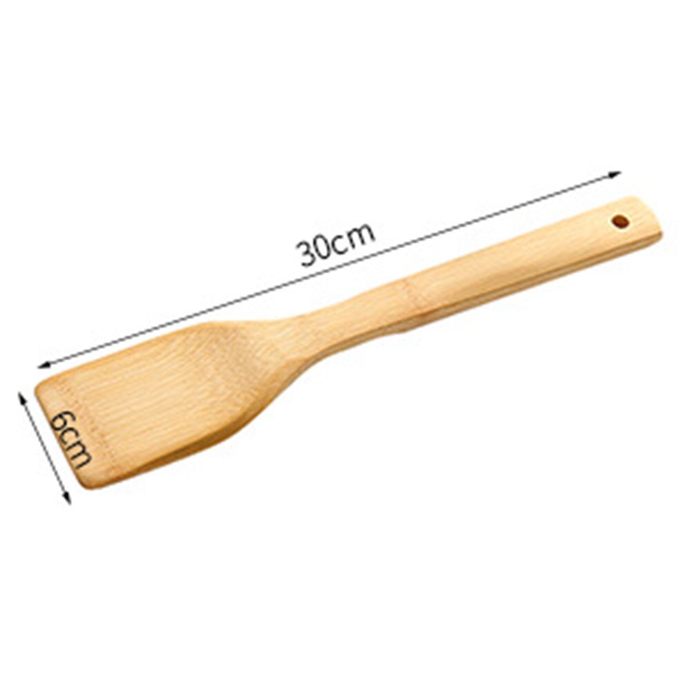 Bamboo Utensil Kitchen Wooden Cooking Tools Spoon Spatula FDH