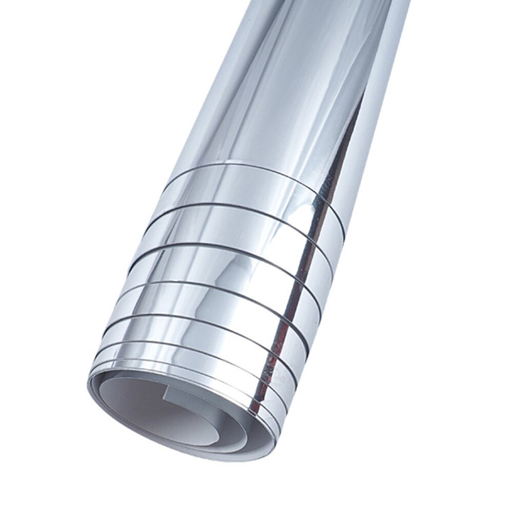 Pegatina de pared de espejo de 50cm x 100cm, Película autoadhesiva, lámina decorativa para sala de estar, pegatina de pasta de espejo extraíble: Default Title