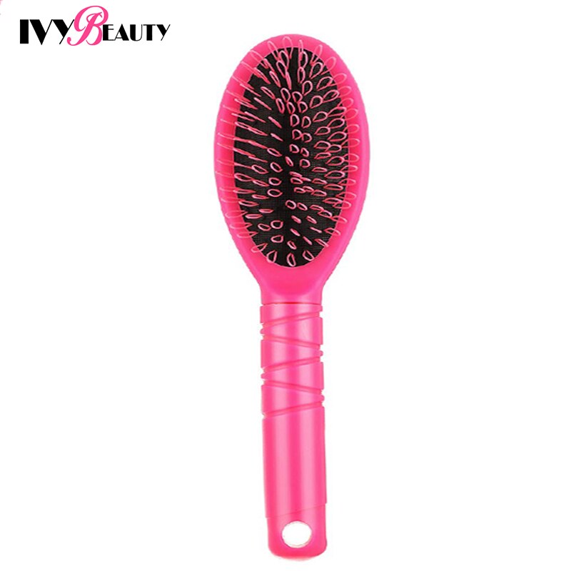 Cepillo de bucle de una pieza para extensiones de cabello, masaje de cabeza, peine de peluca antiestático para pelucas, pelo rizado, pelo liso, pelo largo y corto: One Piece Red