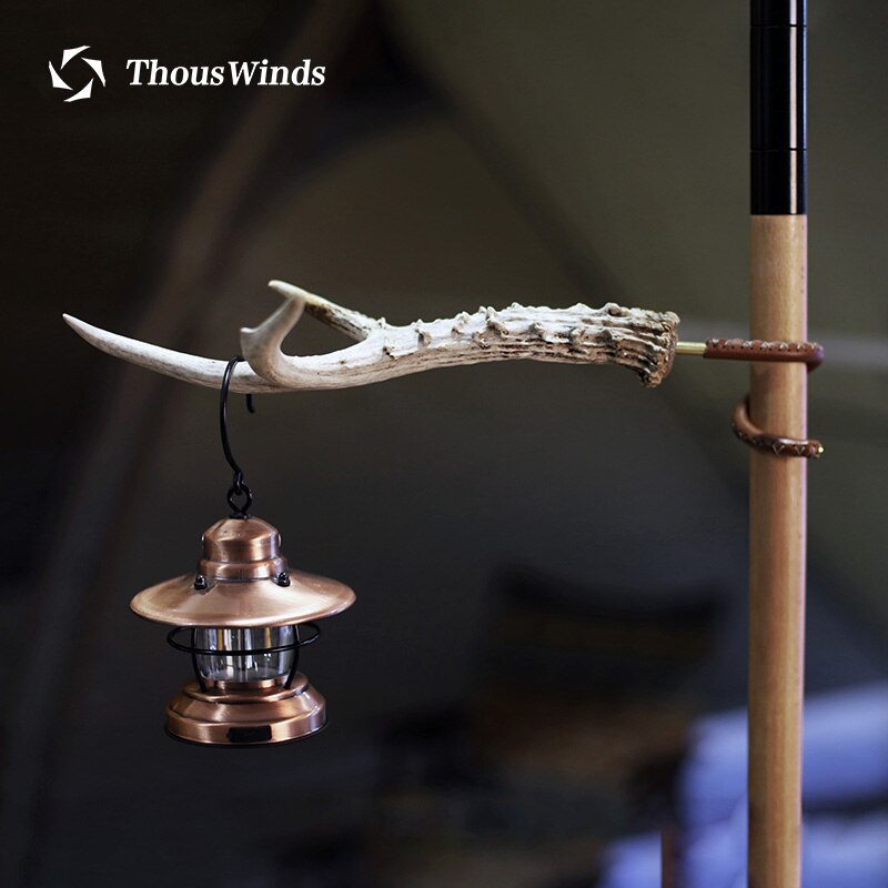 Thous Winden Messing Gewei Haak Hanger Outdoor Tent Luifel Pole Kamp Kolom Haak Verlichting Lampen Lantaarn Haak Lamp Stand