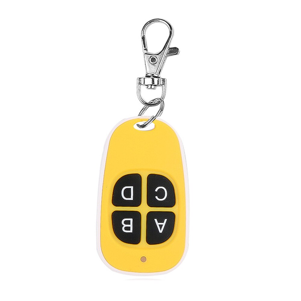 Kebidu 4 kleuren Draadloze 433Mhz Afstandsbediening Copy Code Remote 4 Kanaals Elektrische Klonen Gate Garagedeur Auto sleutelhanger: Yellow