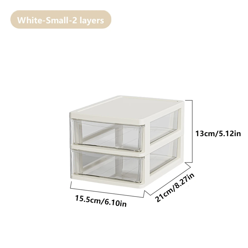 2-6 Layers small Desktop Storage Box with Drawer Heightened Table Organizer Plastic Office storage cabinet for home Stationery: black