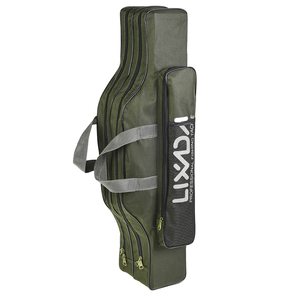 Lixada 80/150/210cm Fishing Bag Oxford Cloth Folding Fishing Rod Reel Bag Fishing Tackle Storage Bag Fishing Bag Carrier 2Layer
