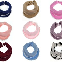 Bibdanna | Katoenen Mousseline Bib | Pompom Bibdanna | Shabby Chic | Baby Meisje | Geslacht Neutrale