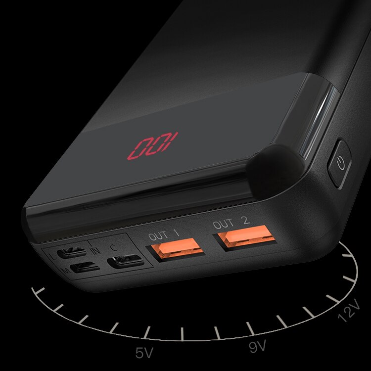 30000mAh 30W-PD USB Backup External Battery Power Bank Pack Charger for Cell Phone