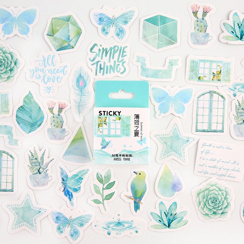 45Pcs/set Lovely Cat Pet Animal Stickers Decorative Sticker Diary Stationery Album Sticker Flakes Scrapbooking: 401