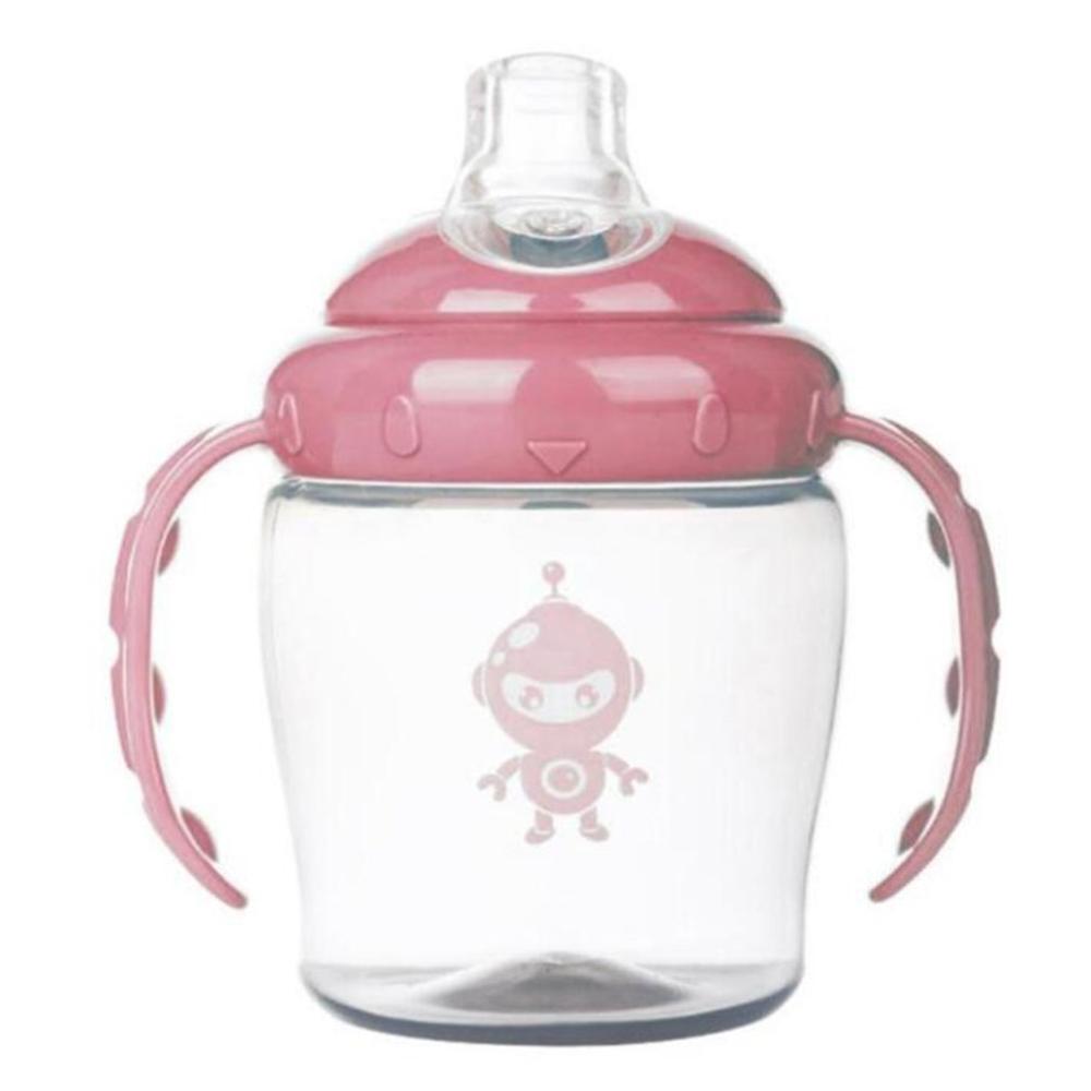 Baby Trinkbecher freundlicher Karikatur Ebene Trinkwasser Stroh Flasche Stroh Sippy Entenschnabel Tasse Hohe Temperatur Beständig Flasche: Ursprünglich Titel