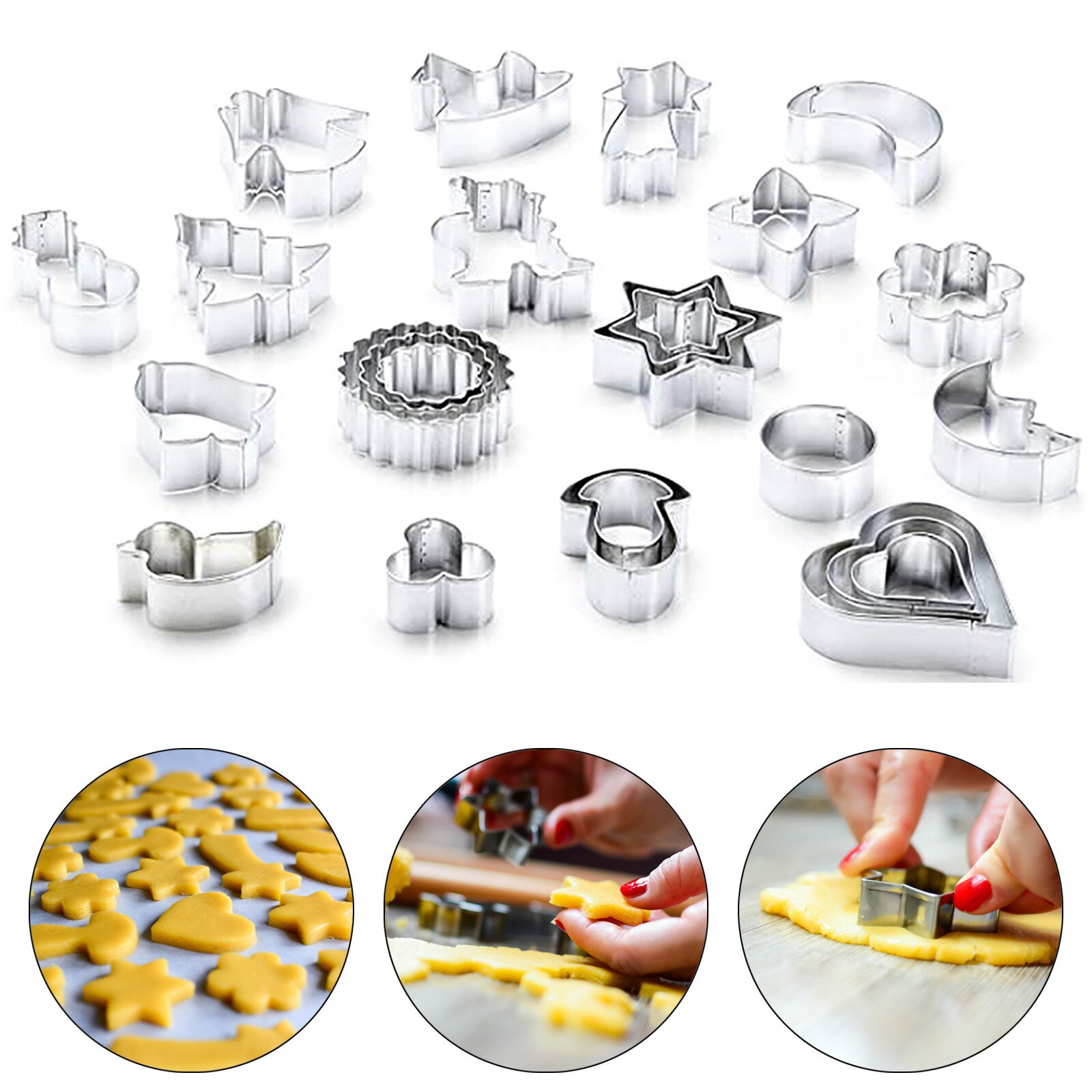 Biscuit Mold 3D Cookie Plunger Cutter Gebak Versieren Diy Voedsel Fondant Bakvorm Tool Kerstboom Sneeuwpop